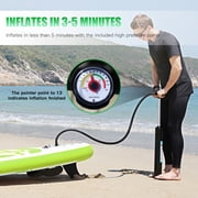 Famistar 12 Inflatable Stand Up Paddle Board SUP w/ 3 Fins, Adjustable Paddle, Pump & Carrying Backpack