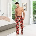 thumbnail image 6 of HPINK-T Red Watermelon Men's Pajama Pants Soft Comfy Sleep Lounge Pants Pjs Bottoms with Pockets, 6 of 7