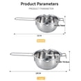 thumbnail image 4 of Zootealy Stainless Steel Long Handle Pot for Butter Cheese Chocolate Melting - 600ml Capacity, Rustproof & Environmentally Friendly - Ideal for Candy Making & DIY Crafts, 4 of 7