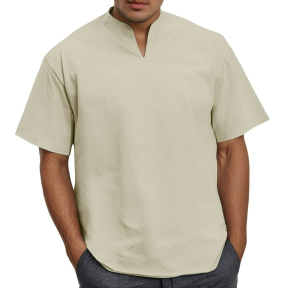 Razzly Men Small Shirts Workout Shirt T Shirts for Men Loose Fit Big & Tall Shirts for Men All Mens Big And Tall Shirt Mens Graphic T Shirt Mens Big And Tall Tee Shirts Shirts for Men 3xlt(Khaki,2XL)