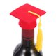 thumbnail image 5 of unbranded 6Ud Tapones Para Decorativos Con De Graduación Roja De Fieltro Para Fiesta Y Vinos, 5 of 6