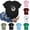 Army Green, variant on Womens Short Sleeve Blouse Daisy Print Crew Neck Loose Sleeve Soft Fabric Relaxed Silhouette for Weekend Gatherings Blue M