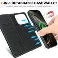 thumbnail image 2 of ELEHOLD Magnetic Detachable Wallet Case For iPhone 17 Pro Max, Removable  2 in 1 Wireless Charging RFID Blocking Card Holders  PU Leather Magnetic Detachable Folding Stand Folio Case,Black, 2 of 8