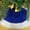 Blue, variant on Glitter Sequins Christmas Tree Skirt with White Faux Fur Trim,Holiday Deluxe Sparkle Sequins Christmas Tree Skirt Mat Decoration for Merry Christmas Xmas Winter New Year Party