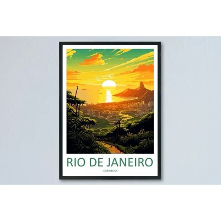 POSTER Rio De Janeiro Wall Hanging Home Decor Rio De Janeiro Gift Art Lovers-8x12-UNFRAMED