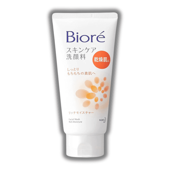 Jabón facial Biore Kao Rich Moisture 133 ml para piel seca