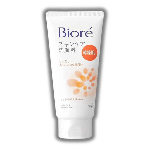 Jabón facial Biore Kao Rich Moisture 133 ml para piel seca