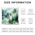 thumbnail image 5 of GOSMITH Pine Tree Throw Pillow Covers Watercolor Blue Green Square Rustic Style Natural Forest Fog Print Decorative Pillowcase Spring Summer Cushion Cover for Home Sofa Bed Outdoor, 5 of 5