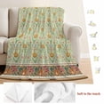thumbnail image 5 of Vintage Boho Floral Blanket Soft Cozy Warm Throw Blanket for Couch, Plush Fuzzy Flannel Fleece Blankets for Sofa, Ethnic Tribe Abstract Art Flowers Bed Blankets Lightweight Gifts for Women, 32"x48", 5 of 9