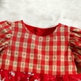 thumbnail image 5 of URMAGIC Newborn Girl Doll Sleeve Organza Tulle Plaid Cute Dress Party Princess Dress, 5 of 8