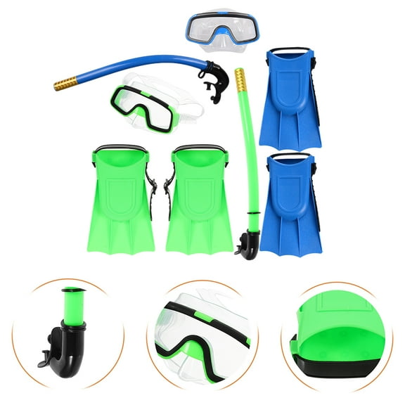 SWETRACE Child Snorkeling Gear Set Green High Technology Mask 1 Set
