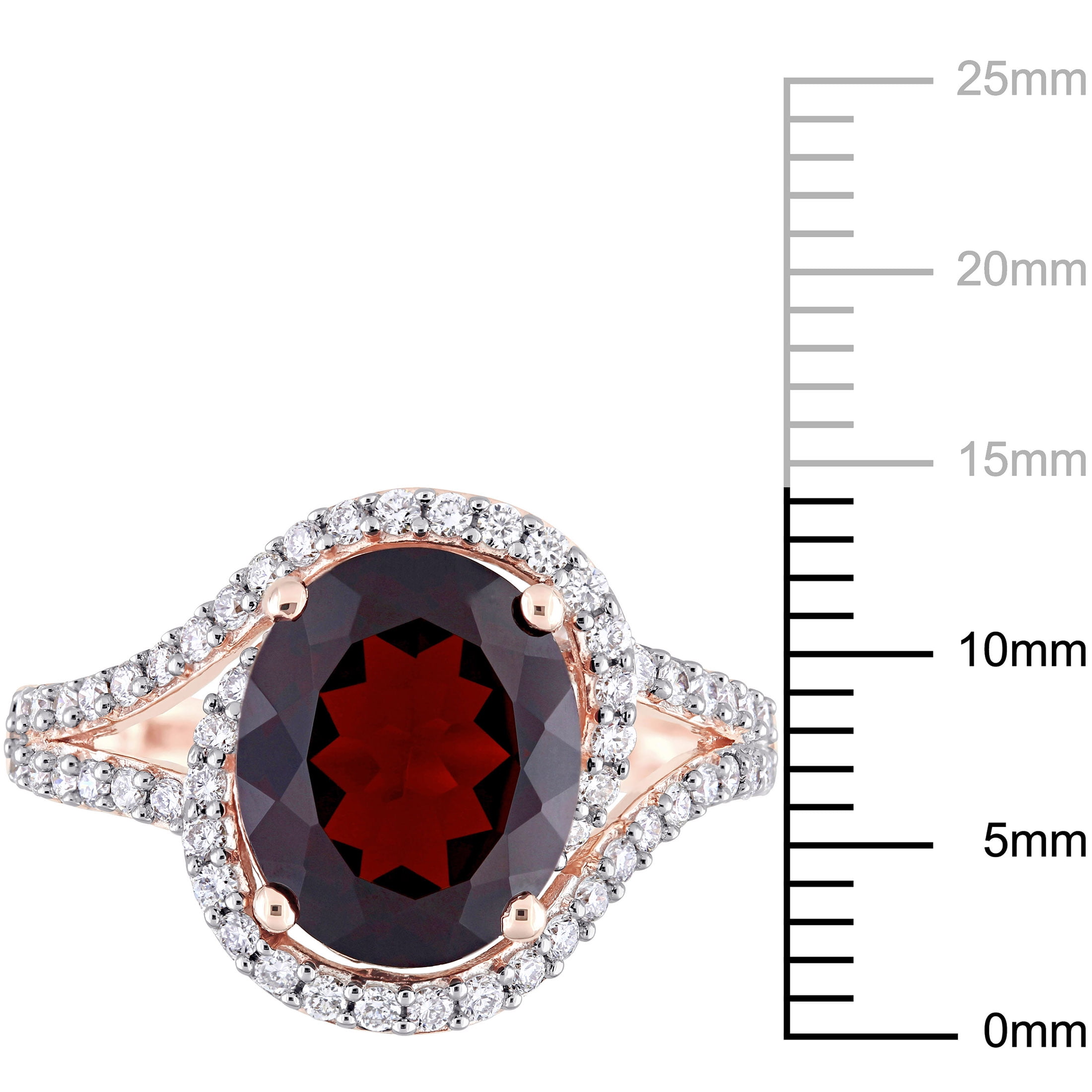 Everly Women's Garnet 14k Rose Gold Ring