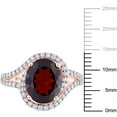 thumbnail image 2 of Everly Women's Garnet 14k Rose Gold Ring, 2 of 8