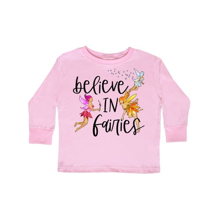 

Inktastic Believe in Fairies Gift Toddler Boy or Toddler Girl Long Sleeve T-Shirt