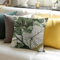 thumbnail image 3 of BANET  Pillowcase Queen Green Botanical Monstera Leaves Print Decorative Bed Pillow Covers with Envelope Closure Hotel Quality Soft Breathable 20x20in, 3 of 5