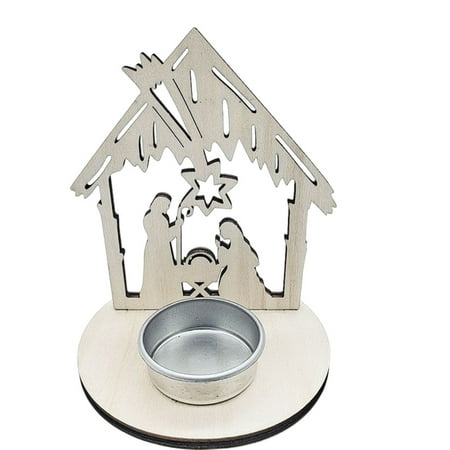 

Christmas Jesus Desktop Candlestick Add Christmas Atmosphere Pendant for Party Holiday Decorations Candlestick