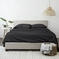 thumbnail image 4 of Linen Market Ultra Soft Easy Care Microfiber 16" Deep Pocket Basic 4 Piece Bed Sheet Set with Pillowcases, Black, Full, 4 of 10