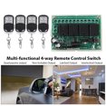 thumbnail image 3 of Interruptor Remoto De Relé De 12 V, Interruptor De Control Remoto Inalámbrico, Módulo De Relé De 4 Canales, Kit Receptor Universal Para Luces, Puerta De Garaje, Motor, Toldo, 3 of 7