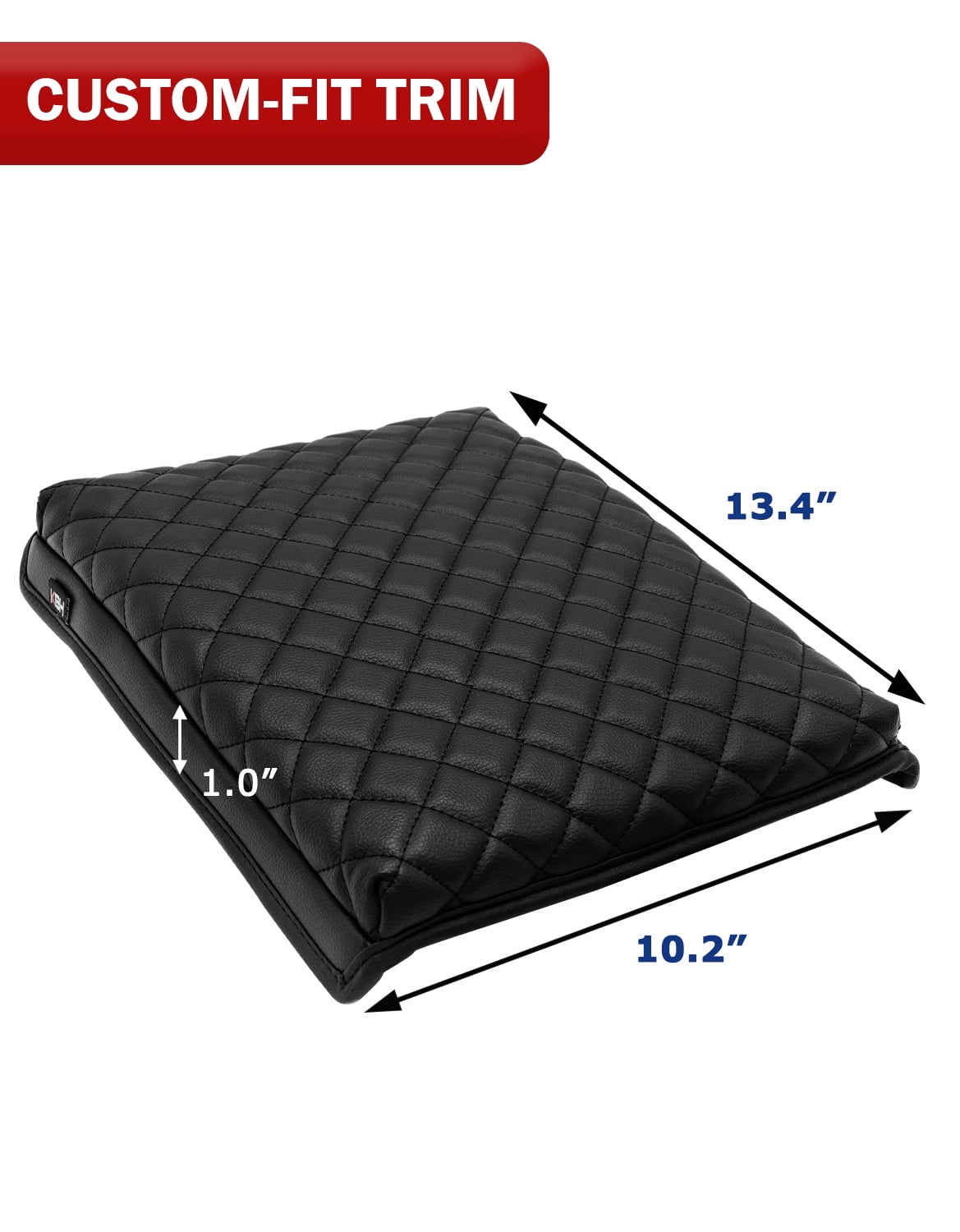 KBH Ford Armrest Cover for 2004-2010 F150 with 40/20/40 Split Bench Jump Seat, Black Leather Middle Console Cover Cushion Pad for F150 Accessories Interior