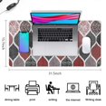 thumbnail image 5 of Long Mouse Pads for Desk,Red and Black Ethnic Geometric Pattern Desk Mats on Top Of Desks, Desk Mouse Pad Extra Large with 3mm Non-Slip Base and Stitched Edge for Gaming,Office,Work,Home 31.5"x15.7", 5 of 6