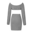 thumbnail image 3 of Nuoqisi Two Piece Skirt Set Shirt and Skirt Set for Women Going Out Sets Club Outfits Cute 2 Piece Sets Fashion Rave Mini Skirt, 3 of 8