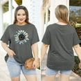 thumbnail image 3 of XCHQRTI Plus Size Daisy Women Tshirt Graphic Oversized Tees Short Sleeve Casual Tee, 3 of 9