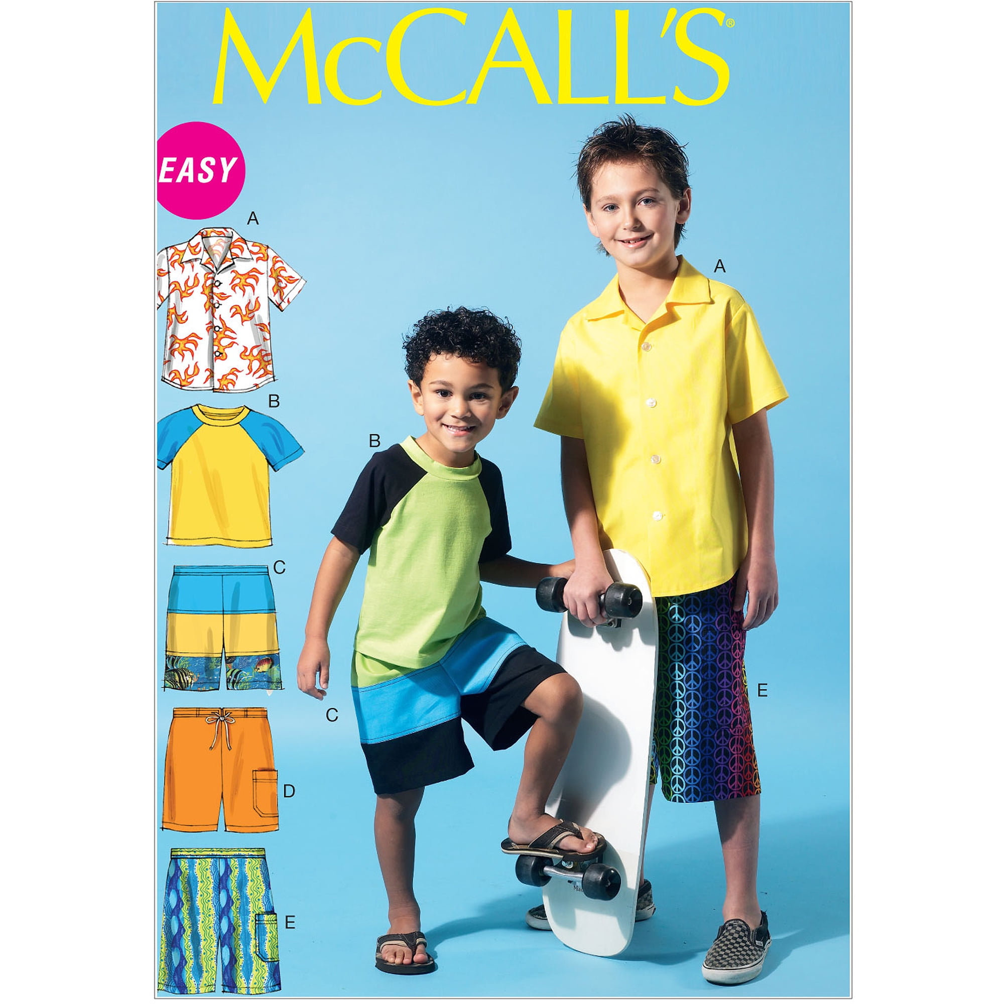 kids clothing casual summer wear McCall's Stitch 'N Save 2727 Vintage Sewing Pattern Children's and Girls' Tops and Shorts Size 7-14