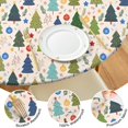 thumbnail image 4 of Multicolor Christmas Tree and Ornament Pattern Round Fitted Tablecloth with Elastic Edge,Dining Table Cover Waterproof,Outdoor Round Tablecloth for Camping,Dining,Indoor and Outdoor, 4 of 7