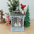 thumbnail image 5 of Temps de vacances 10In Polyresin Snowman Lanterne - Blanc, 5 of 5