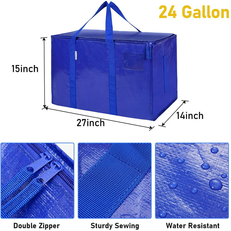 [PACK OF 72] Extra Large Food Storage Zipper Bags for Shipping, Packaging,  Storage, Moving & Relocating 2 Mil., 18x24, Spacious 5 Gallon