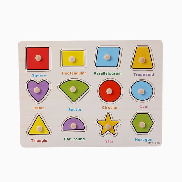 Wooden Number Lette Puzzle Jigsaw Early Learning Baby Kids Educational Toys F