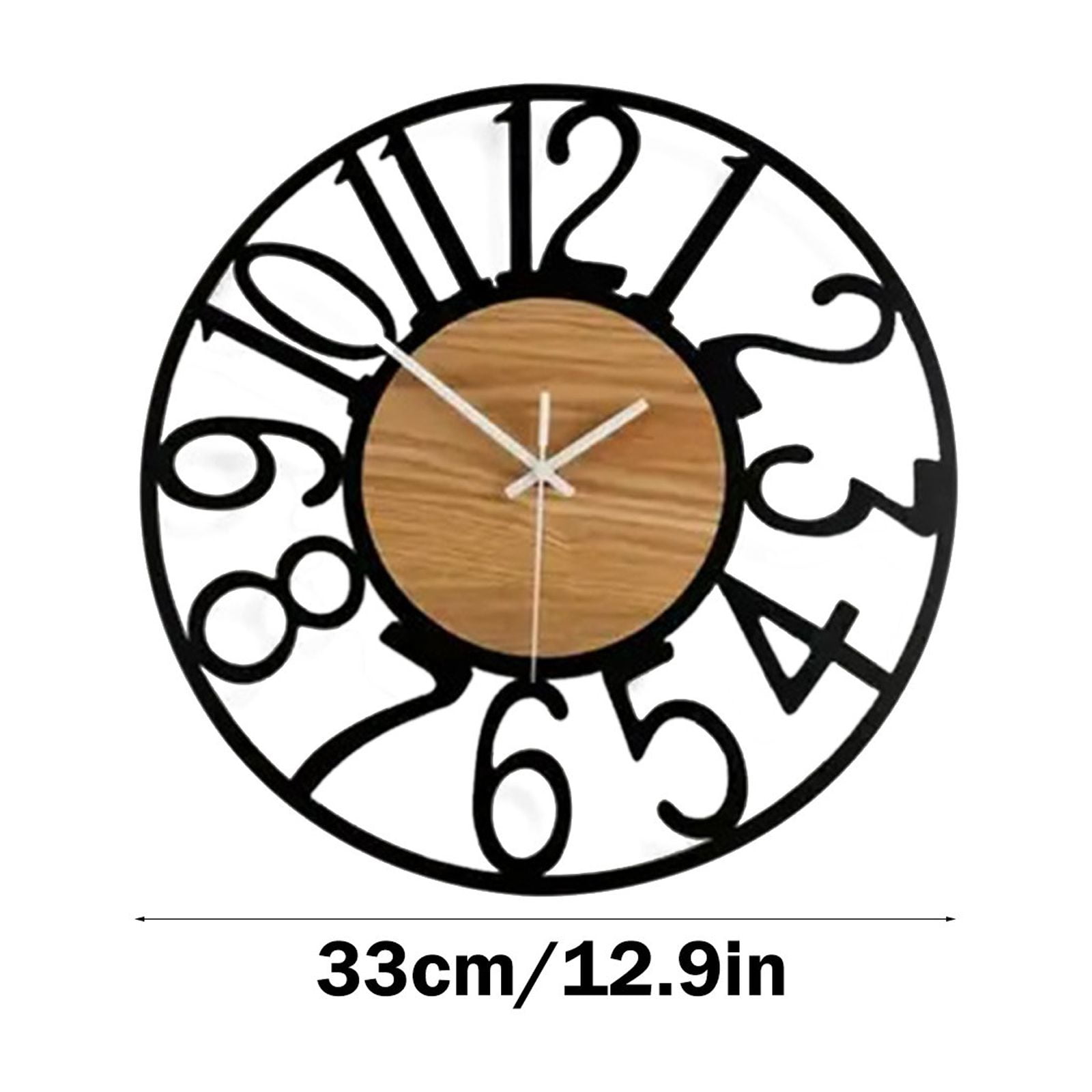 Inerposs Large Wall Clock, Silent Non Ticking Clock, Vintage Oversized Clock, Modern Decorative Clock for Living Room, Bedroom, Kitchen Decor