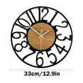 thumbnail image 3 of TZYUDK Large Wall Clock For Living Room Decor 13 Inch Non Ticking Silent Battery Operated Modern Vintage Oversized Wall Clock For Bedroom Kitchen Black Iron, 3 of 6