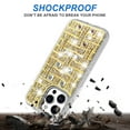 thumbnail image 4 of For Apple iPhone 16 Plus (6.7") Sparkly 3D Design Diamond Shockproof Protective Bling Rhinestone Hybrid Skin PC + TPU Cover ,Xpm Phone Case [ Pinwheel Gold ], 4 of 7