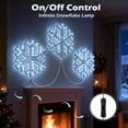 thumbnail image 5 of Beatineon Christmas Light Up Wall Decor, 3D Infinity Mirror Snowflake LED Lights for Winter Wonderland Bedroom Living Room, 5 of 9