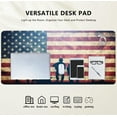 thumbnail image 3 of Soldiers on USA Flag Gaming Mouse Pad Large Mouse Mat XL Desk Mat Extended Mouse Mat Non-Slip Laptop Computer Keyboard Mouse Pad for Office & Home 31.5x11.8 Inch, 3 of 6
