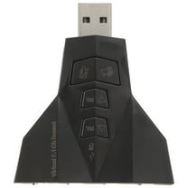 Hemoton USB External 7.1 Channel Audio Adapter 3D Stereo External Sound for , ,