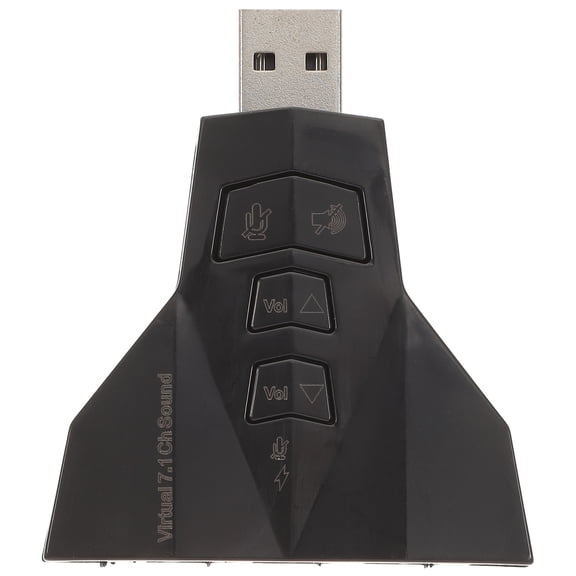 Hemoton USB External 7.1 Channel Audio Adapter 3D Stereo External Sound for , ,