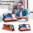 thumbnail image 2 of SaniMore for iPhone 14 Pro Max 6.7" PU Leather Case, Magnetic Closure Flip Wallet Cover with Wrist Strap Card Slot & Multi-Angle Kickstand All-Inclusive Protective Shell, Brown, 2 of 9