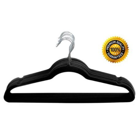 Home-it 50 Pack Clothes Hangers Black Velvet Hangers Clothes Hanger ... Home-it 50 Pack Clothes Hangers Black Velvet Hangers Clothes Hanger ...
