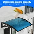 thumbnail image 4 of Door Awnings Exterior, Awning for Door Entrance, 31.5x47 Inches Awnings for Doors, Window Awning Canopy Exterior with Plastic Steel Bracket, UV, Rain, Snow Protection Door Awning -Black, 4 of 10