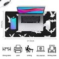 thumbnail image 5 of Long Mouse Pads for Desk,Halloween Bat Silhouettes Desk Mats on Top Of Desks, Desk Mouse Pad Extra Large with 3mm Non-Slip Base and Stitched Edge for Gaming,Office,Work,Home 31.5"x15.7", 5 of 6