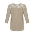 thumbnail image 2 of FashionOutfit Women's Flowy 3/4 Sleeve Bohemian Lace Top, 2 of 3