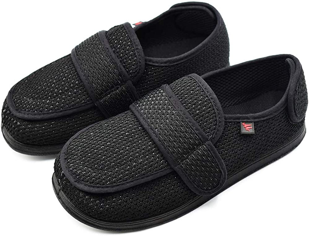 Men's Extra Wide Diabetic Slippers Orthopaedic Adjustable Memory Foam