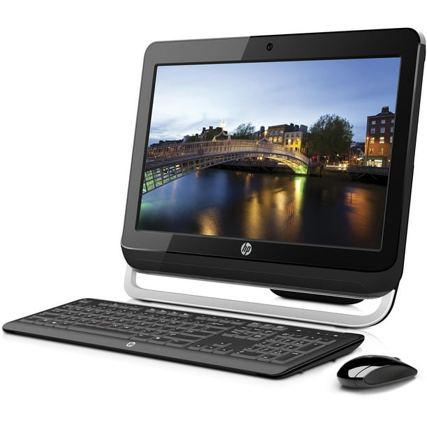 HP Refurbished Black Omni 1201123w AllinOne Desktop PC with AMD Dual