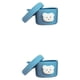 thumbnail image 3 of Organizador de almacenamiento plegable Advancent Cesta de tejido de cuerda azul con tapa L 2Conjunto, 3 of 6