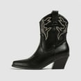 thumbnail image 7 of UngA Wide Calf Boots Cowboy Boots for Women Mid Calf Fashion Cowgirl Boots Black,8, 7 of 7