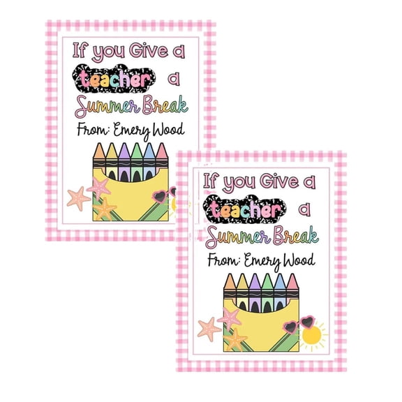 2Pcs Teacher'S Day Gift Card Bookï¼If You Give A Teacher Summer Break, Teacher Appreciation Gift Card Book, Teachers Appreciation Week, Unique Thank You Gift For Teachers, For Teacher'S Day