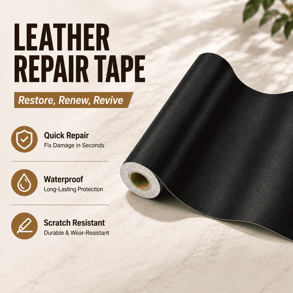 VALUNE 17X79 Inch Self Adhesive Leather Repair Patch Tape, Large Vinyl Patch Kit for Couches Sofa Furniture Car Seats Office Chairs Cabinets Handbags(Black)