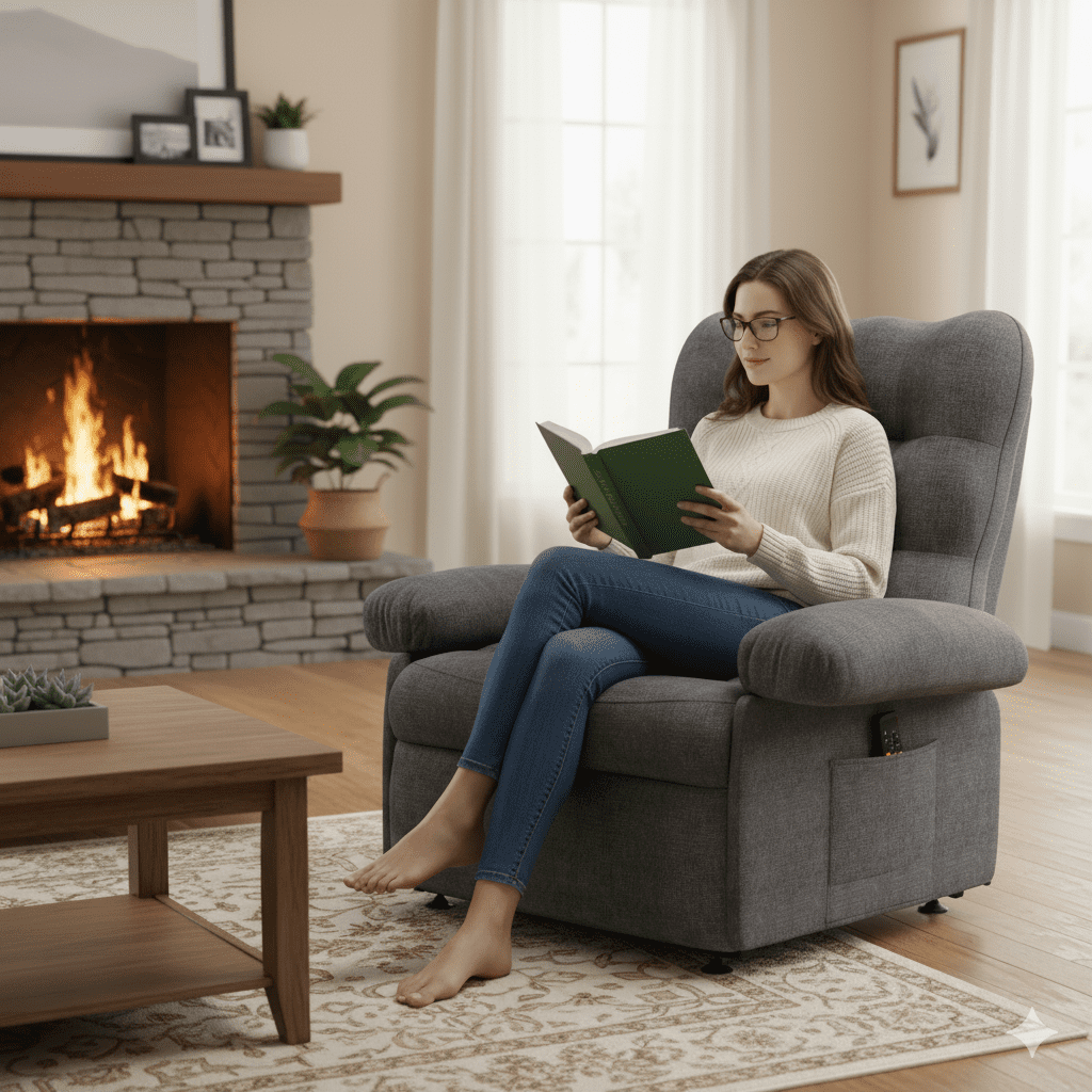 Electric Power Lift Recliner Chair with 3 Independent Motors, UHOMEPRO Easy Stand Assist Recliner for Elderly Adults, Comfortable Living Room Chair, Gray